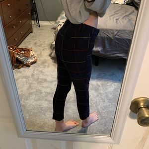 Gap Plaid Navy Blue Pants